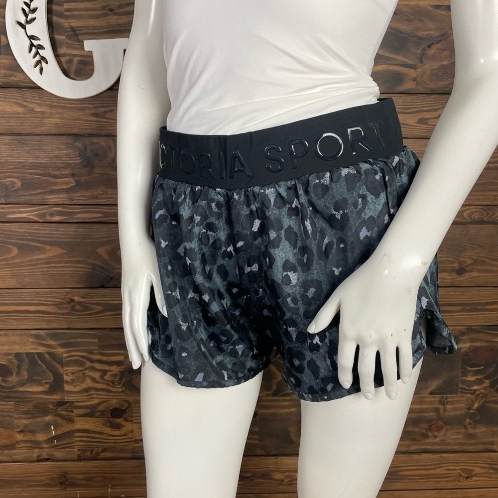 Victoria Sport | Boxer Style Leopard Print Athletic Workout Shorts‎